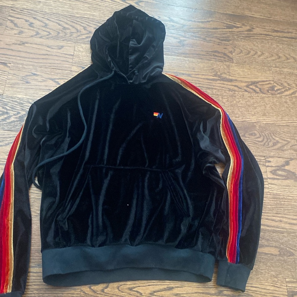 Aviator Nation velvet sweatshirt, worn once! Soft, stylish, and like new.